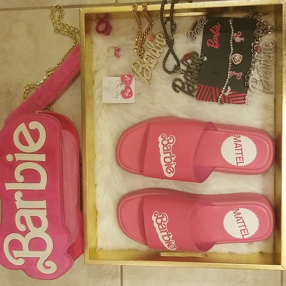 Mattel Shoes - Like New Barbie Slides size 10